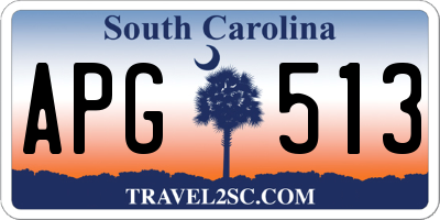 SC license plate APG513