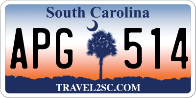 SC license plate APG514