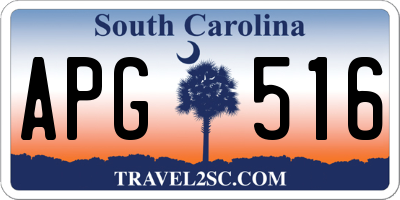 SC license plate APG516
