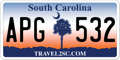 SC license plate APG532