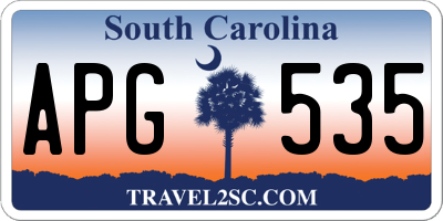 SC license plate APG535