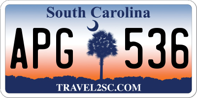 SC license plate APG536