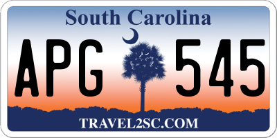 SC license plate APG545