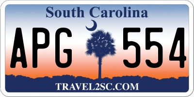 SC license plate APG554