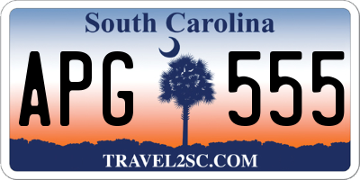 SC license plate APG555