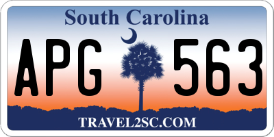 SC license plate APG563