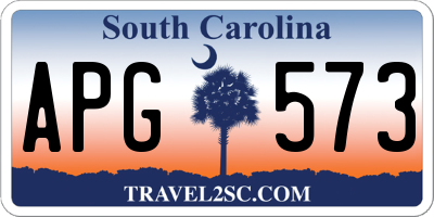 SC license plate APG573