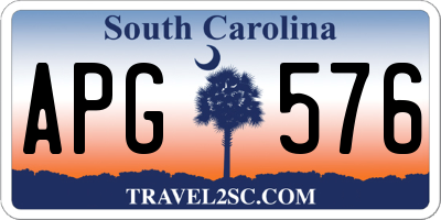 SC license plate APG576