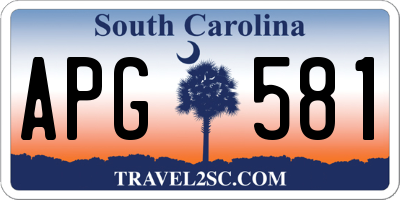 SC license plate APG581