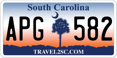 SC license plate APG582