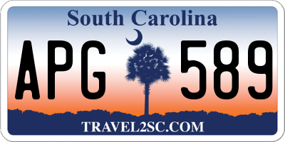 SC license plate APG589