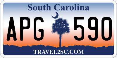 SC license plate APG590