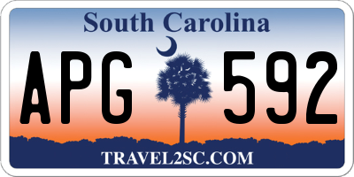 SC license plate APG592