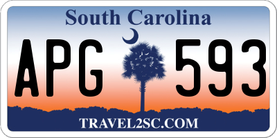 SC license plate APG593