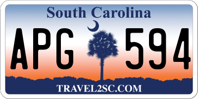 SC license plate APG594