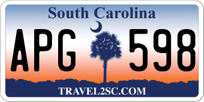 SC license plate APG598