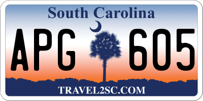 SC license plate APG605
