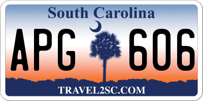 SC license plate APG606