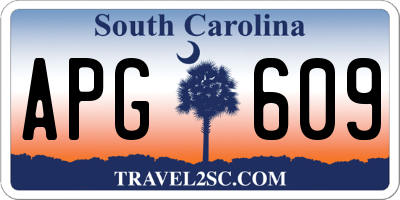 SC license plate APG609