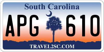 SC license plate APG610