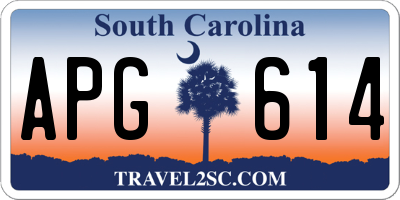 SC license plate APG614