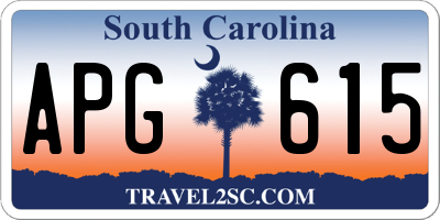SC license plate APG615