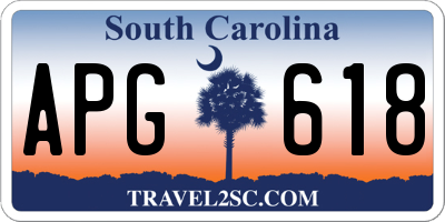 SC license plate APG618