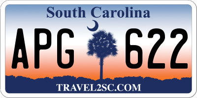 SC license plate APG622