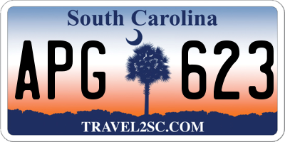SC license plate APG623