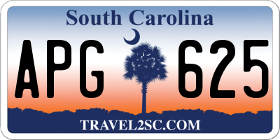 SC license plate APG625