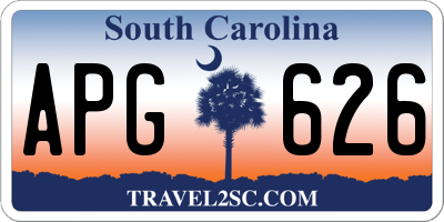SC license plate APG626