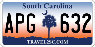 SC license plate APG632