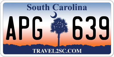 SC license plate APG639