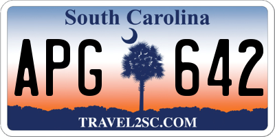 SC license plate APG642