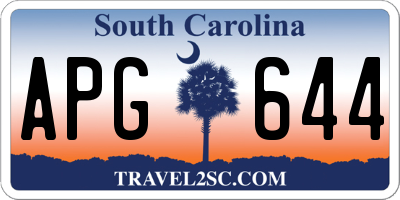 SC license plate APG644