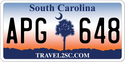 SC license plate APG648