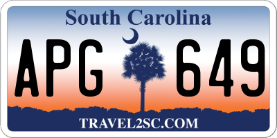 SC license plate APG649
