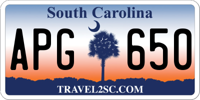 SC license plate APG650