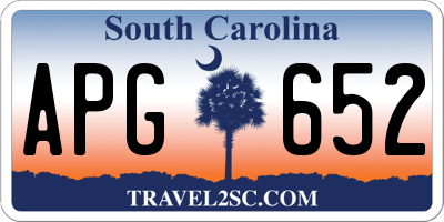 SC license plate APG652