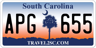 SC license plate APG655