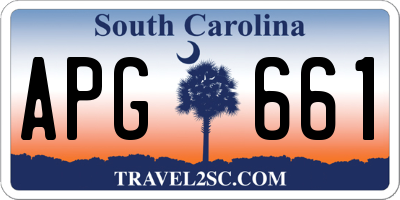 SC license plate APG661