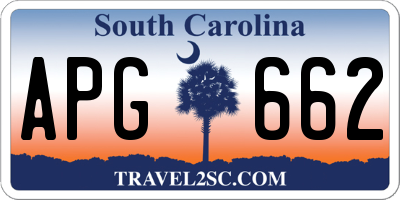 SC license plate APG662