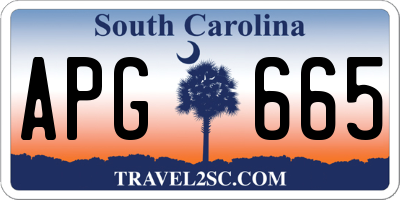 SC license plate APG665