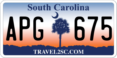 SC license plate APG675