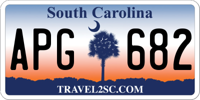 SC license plate APG682