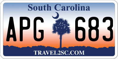 SC license plate APG683