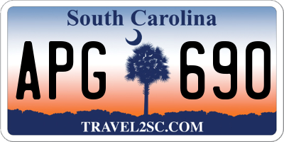 SC license plate APG690