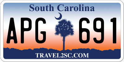 SC license plate APG691