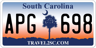 SC license plate APG698