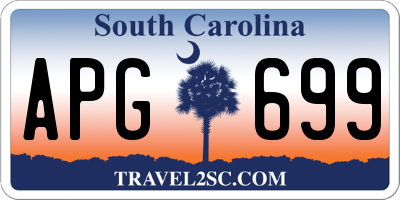 SC license plate APG699
